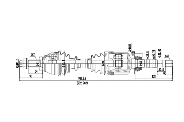 Arbre de transmission DYNAMATRIX DDS217019