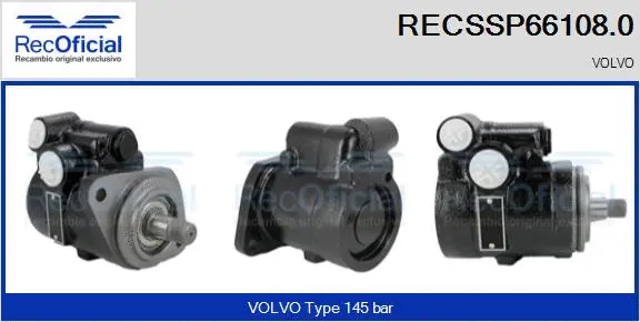 Pompe hydraulique, direction RECOFICIAL RECSSP66108.0