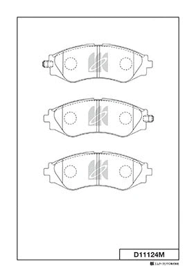 Kit de plaquettes de frein, frein à disque MK Kashiyama D11124M