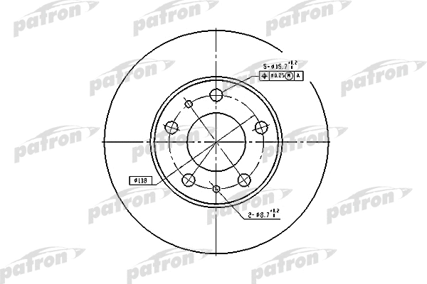 Disque de frein PATRON PBD2728