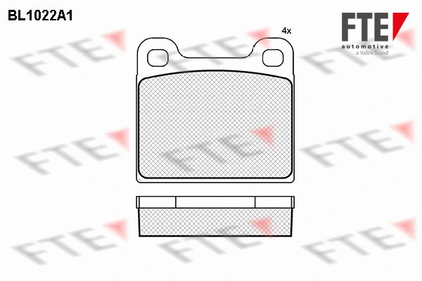 Kit de plaquettes de frein, frein à disque FTE 9010009