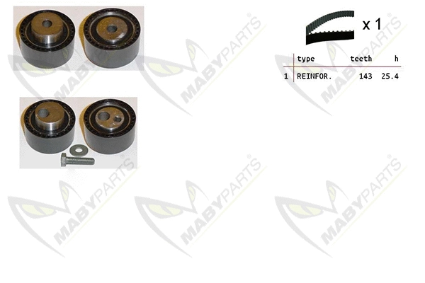 Kit de courroie crantée MABYPARTS OBK010421