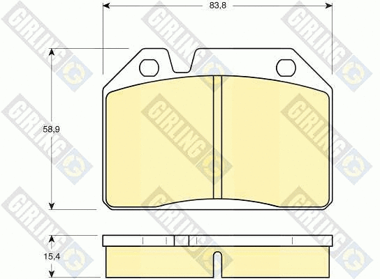 Kit de plaquettes de frein, frein à disque GIRLING 6101193