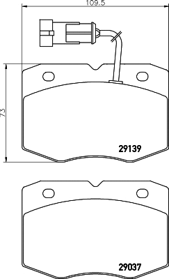 Kit de plaquettes de frein, frein à disque PAGID C6018