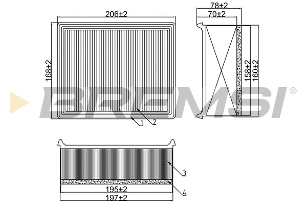 Filtre à air BREMSI FA1263