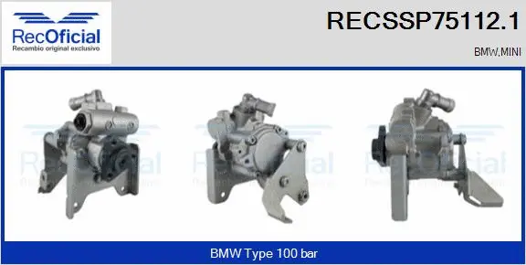 Pompe hydraulique, direction RECOFICIAL RECSSP75112.1