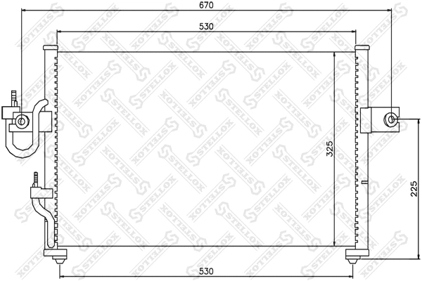 Condenseur, climatisation STELLOX 10-45098-SX