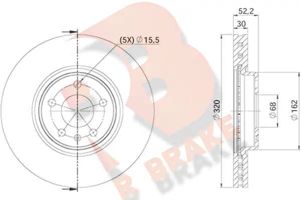 Disque de frein R BRAKE 78RBD24039