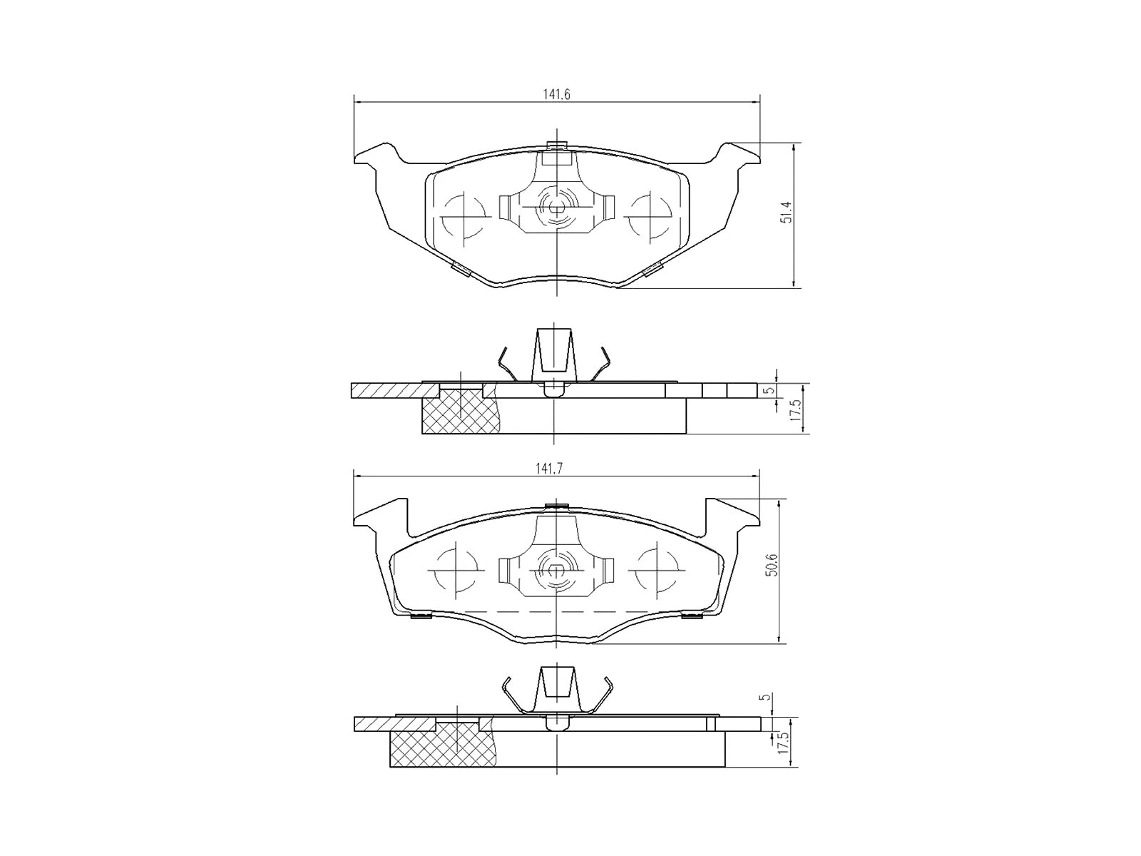 Kit de plaquettes de frein, frein à disque A.Z. Meisterteile AZMT-44-022-1029