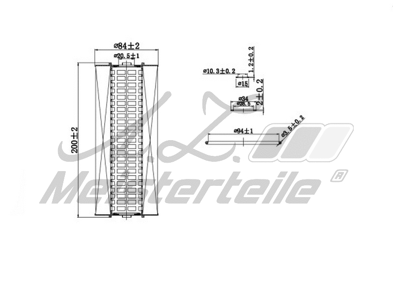 Filtre à huile A.Z. Meisterteile AZMT-41-040-1350