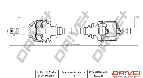 Arbre de transmission Dr!ve+ DP2110.10.0568