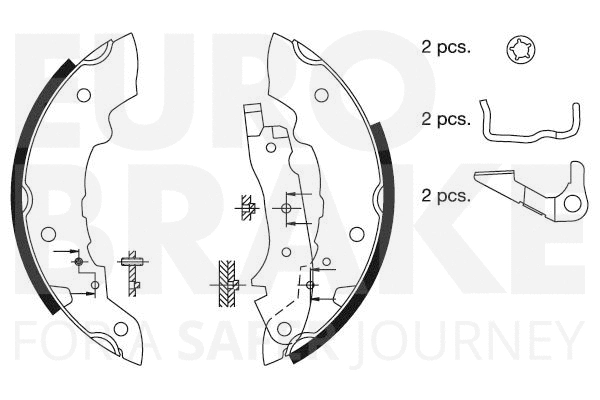 Jeu de mâchoires de frein EUROBRAKE 58492799312
