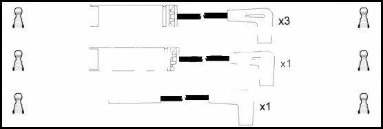 Kit de câbles d'allumage LEMARK HOES845