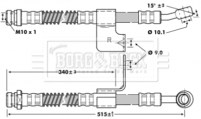 Flexible de frein BORG & BECK BBH6800