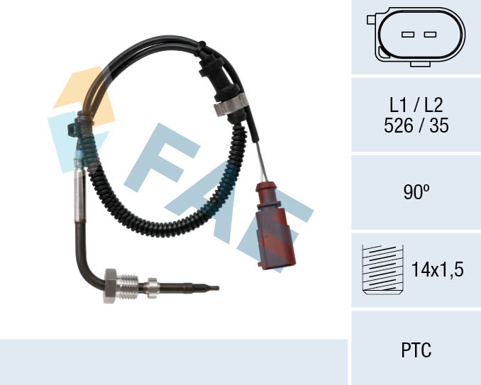 Capteur, température des gaz FAE 68021