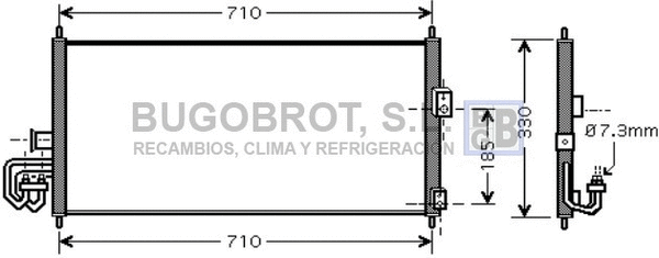Condenseur, climatisation BUGOBROT 62-DN5201