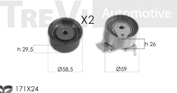 Kit de courroie crantée TREVI AUTOMOTIVE KD1465