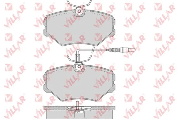 Kit de plaquettes de frein, frein à disque VILLAR 626.0748