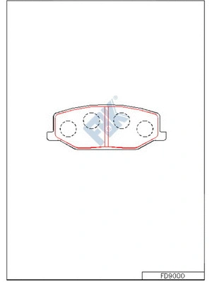 Kit de plaquettes de frein, frein à disque FBK FD9000