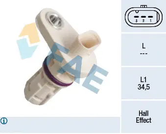Capteur d'angle, vilebrequin FAE 79395