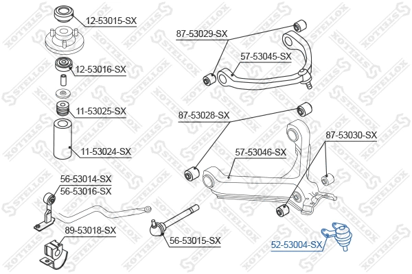 Rotule de suspension STELLOX 52-53004-SX