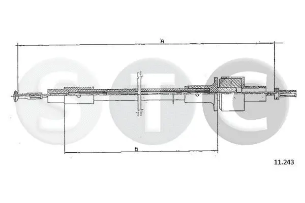 Tirette à câble, commande d'embrayage STC T481663