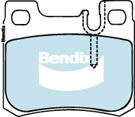 Kit de plaquettes de frein, frein à disque BENDIX-SEA DB1296 ULT