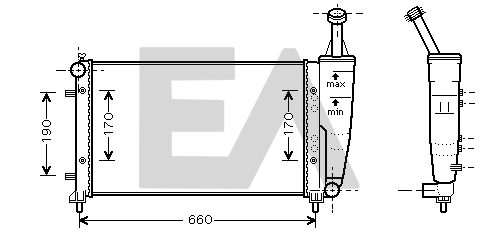 Radiateur, refroidissement du moteur EACLIMA 31R25052