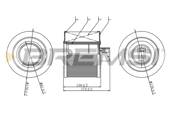 Filtre à air BREMSI FA1137