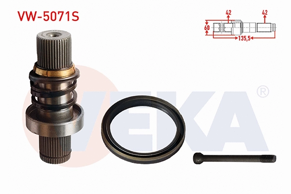 Jeu de joints, arbre de transmission VEKA VW-5071S