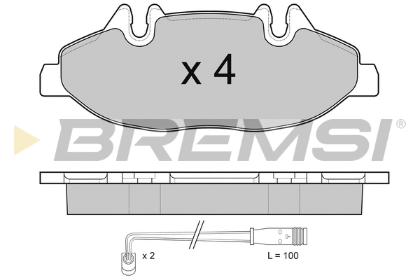 Kit de plaquettes de frein, frein à disque BREMSI BP3100