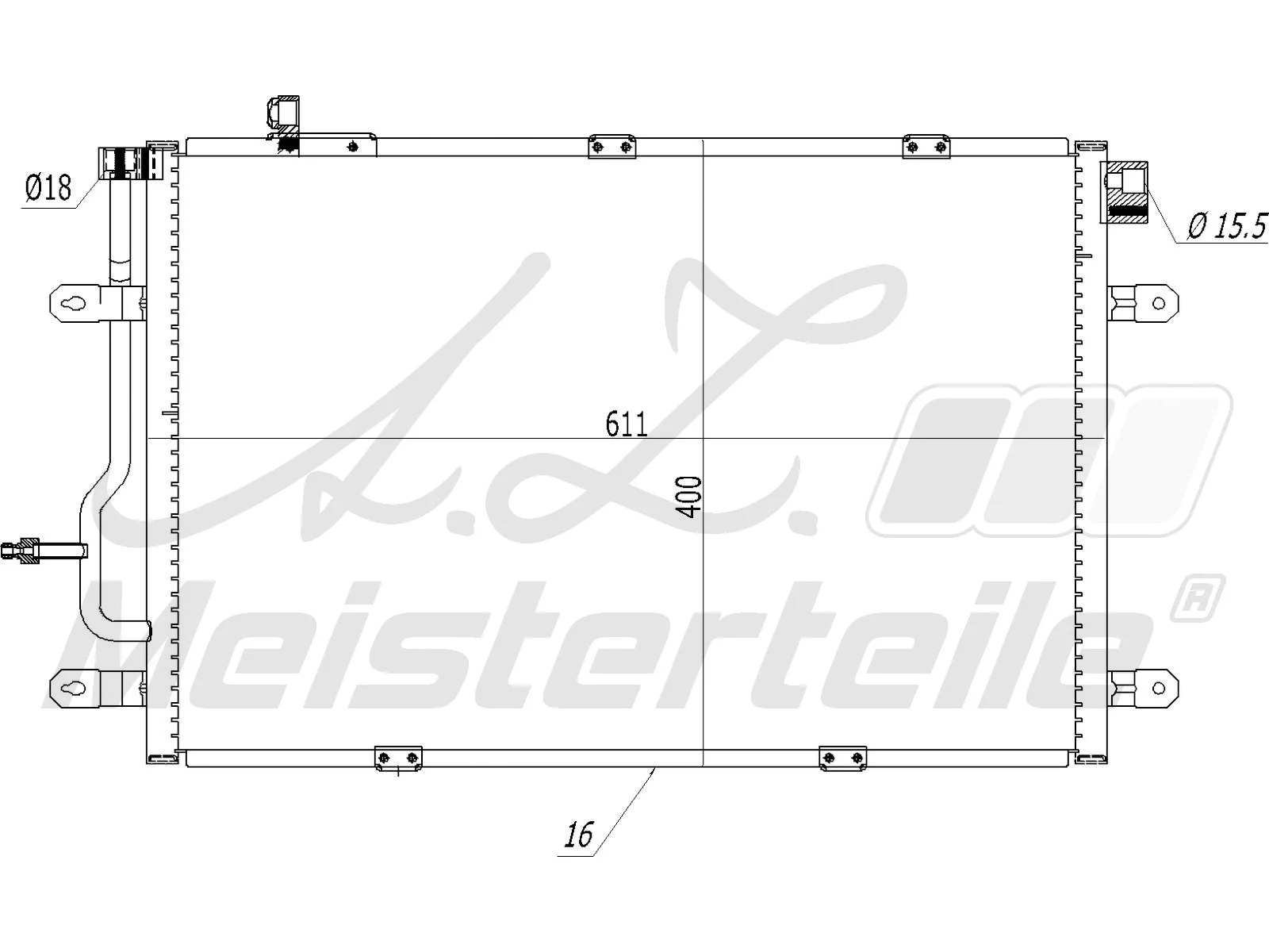 Condenseur, climatisation A.Z. Meisterteile AZMT-45-030-1383
