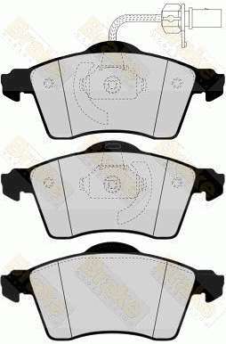 Kit de plaquettes de frein, frein à disque Brake ENGINEERING PA1568