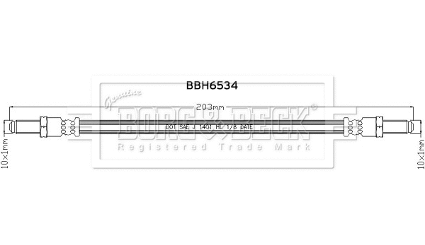 Flexible de frein BORG & BECK BBH6534