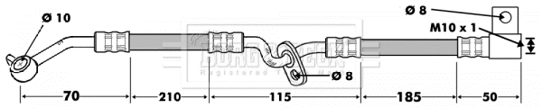 Flexible de frein BORG & BECK BBH7482