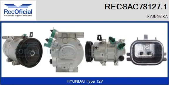 Compresseur, climatisation RECOFICIAL RECSAC78127.1
