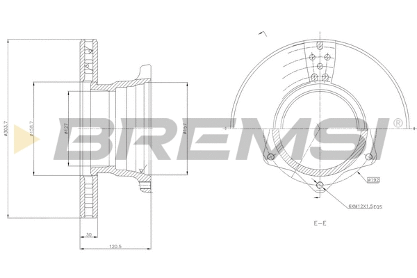 Disque de frein BREMSI CD5164V