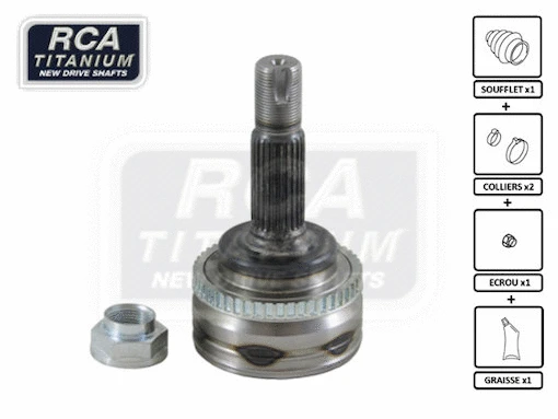 Jeu de joints, arbre de transmission RCA FRANCE TO108A