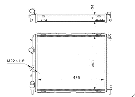 Radiateur, refroidissement du moteur HART 603 127
