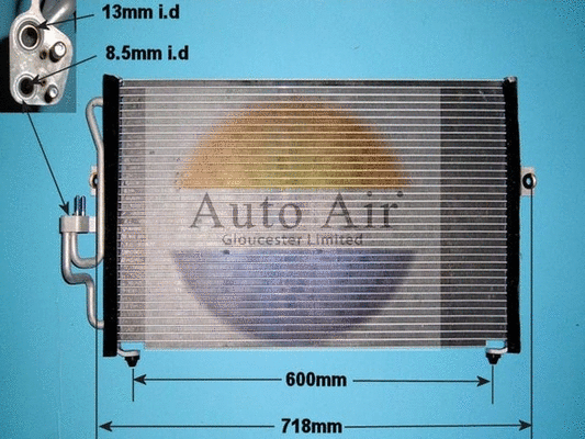 Condenseur, climatisation AUTO AIR GLOUCESTER 16-1149