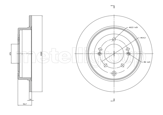 Disque de frein TRUSTING DF1820