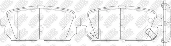 Kit de plaquettes de frein, frein à disque NiBK PN0426