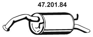 Silencieux arrière EBERSPÄCHER 47.201.84