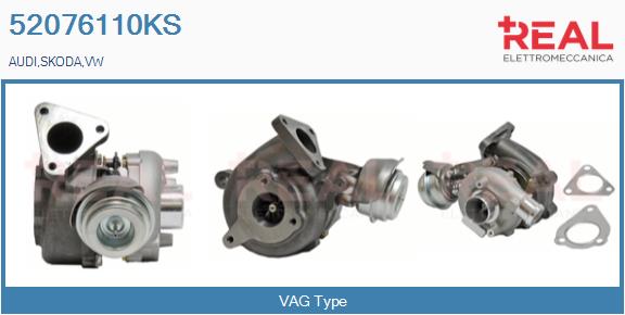 Turbocompresseur, suralimentation REAL 52076110KS