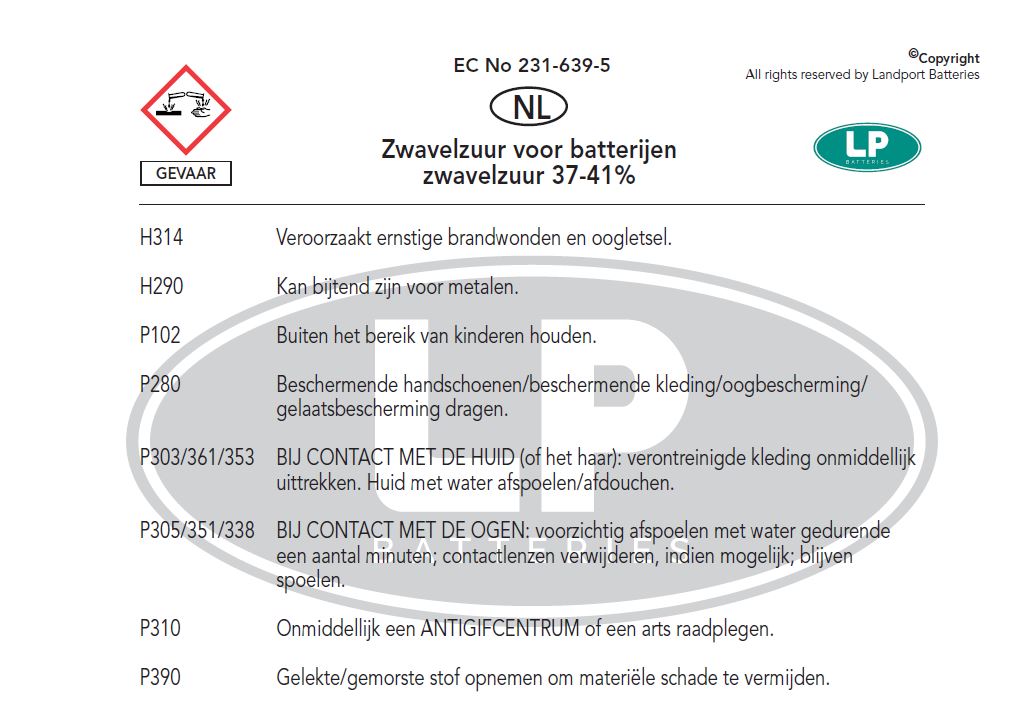 Batterie de démarrage Landport Batteries MD LB30L-B