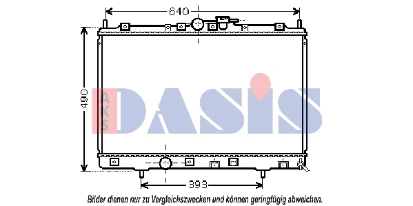 Radiateur, refroidissement du moteur AKS DASIS 140059N
