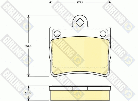 Kit de plaquettes de frein, frein à disque GIRLING 6112832