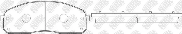 Kit de plaquettes de frein, frein à disque NiBK PN0600