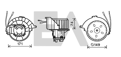 Moteur électrique, pulseur d'air habitacle EACLIMA 42A54011
