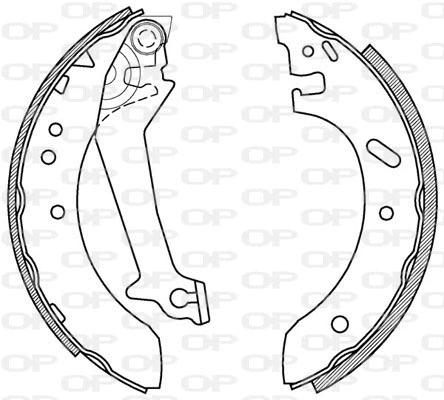 Jeu de mâchoires de frein OPEN PARTS BSA2180.00